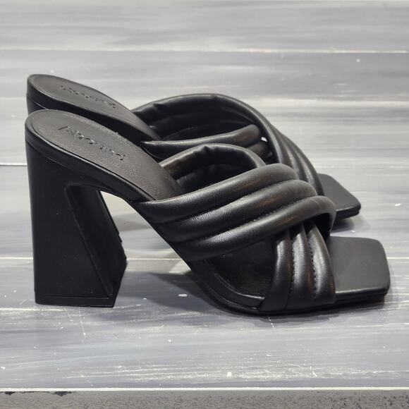 Abound Pearl Sandals Criss Cross Straps Square Toe Size 6 Black - Picture 6 of 12